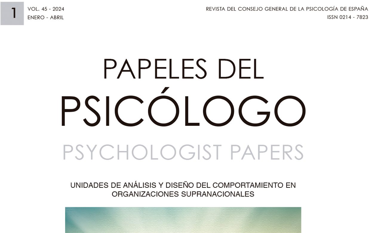 Publicado Un Nuevo Número De La Revista Papeles Del Psicólogo - Infocop